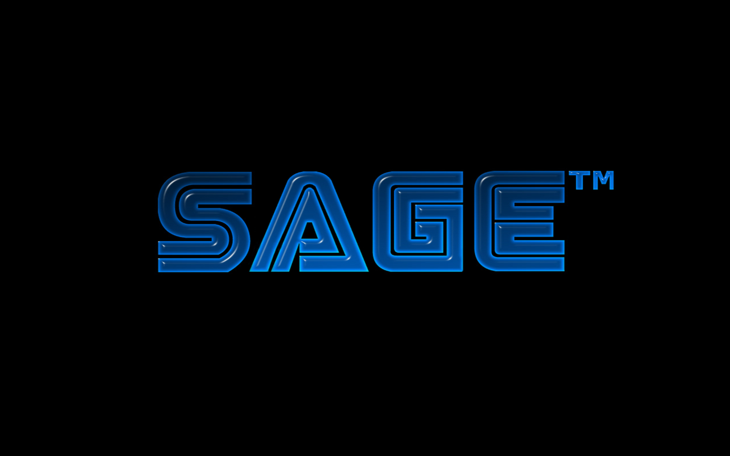 SAGE logo on black background