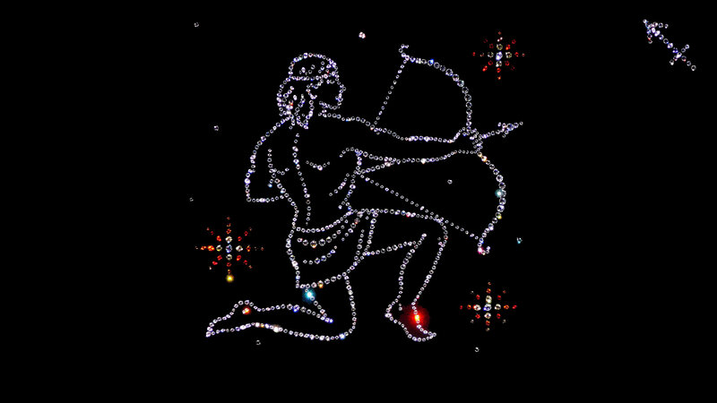 Sagittarius Constellation — Black