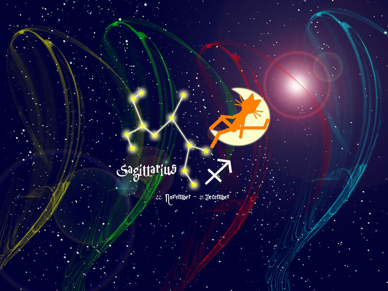 Sagittarius Constellation — Blue