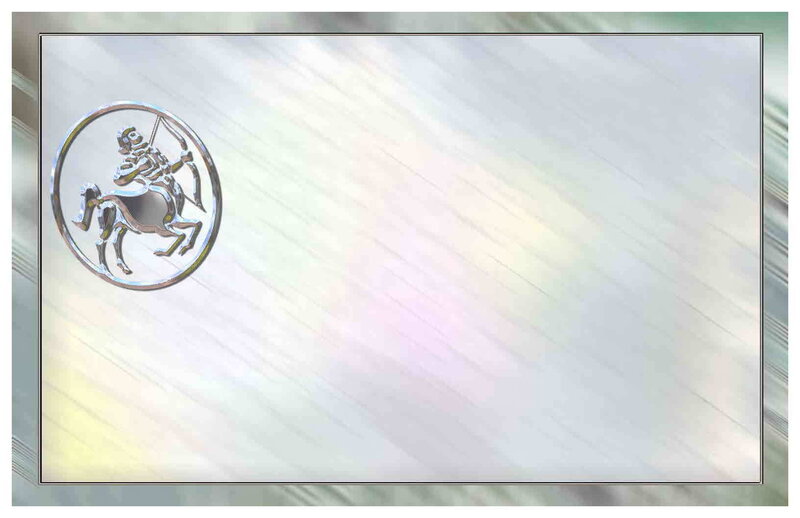Sagittarius Zodiac Symbol — Silver