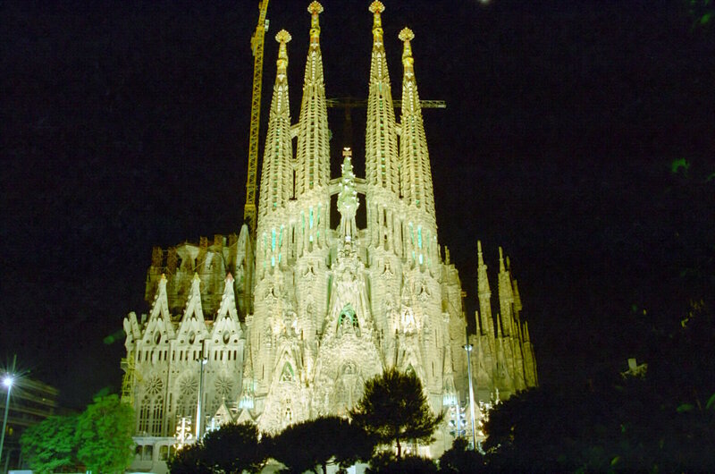 Sagrada Familia at night