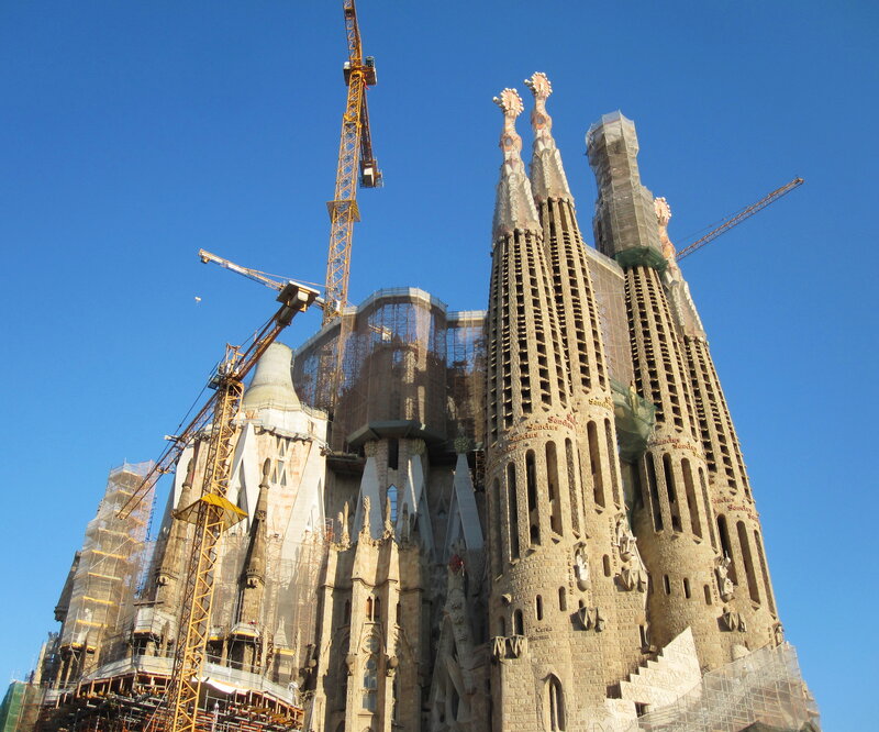Sagrada Familia Cathedral — Blue, Dramatic, Afternoon