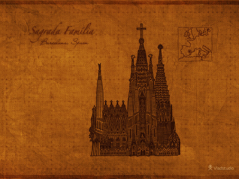Sagrada Familia Cathedral — Brown