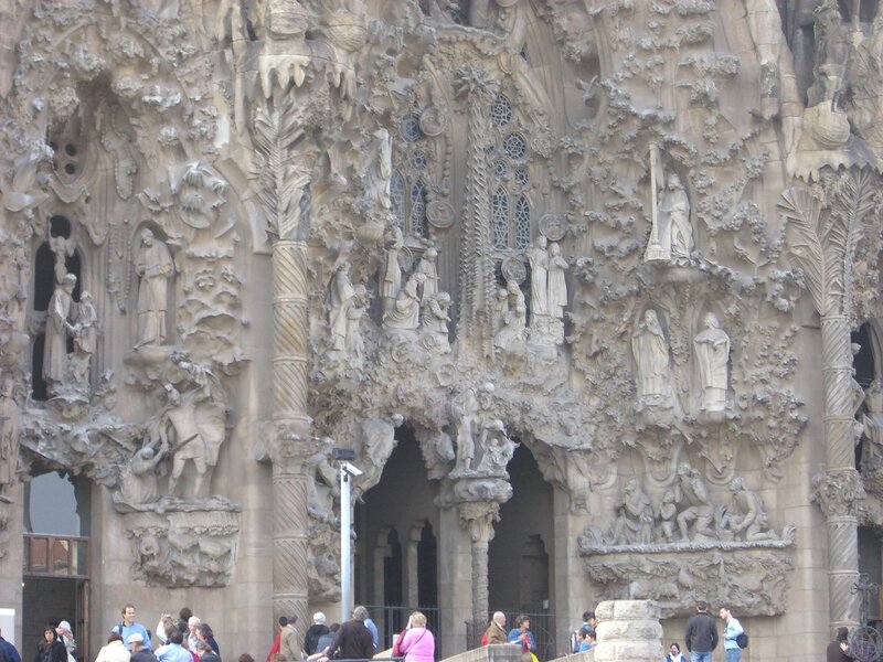 Sagrada Familia Facade — Gray, Dramatic, Afternoon