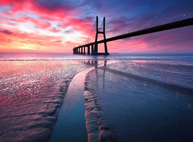 Sagres Bridge at Sunset