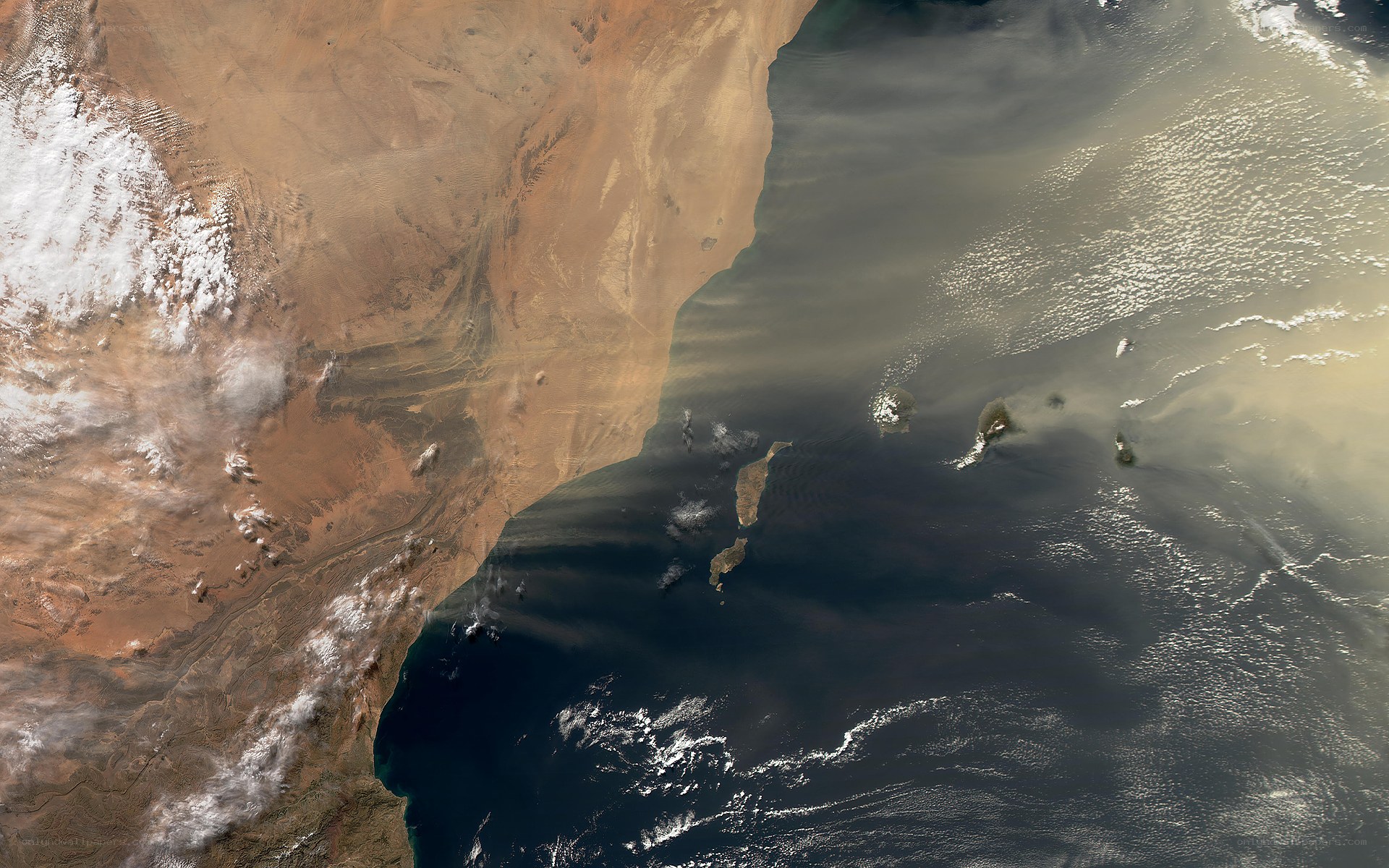 Sahara dust over Atlantic