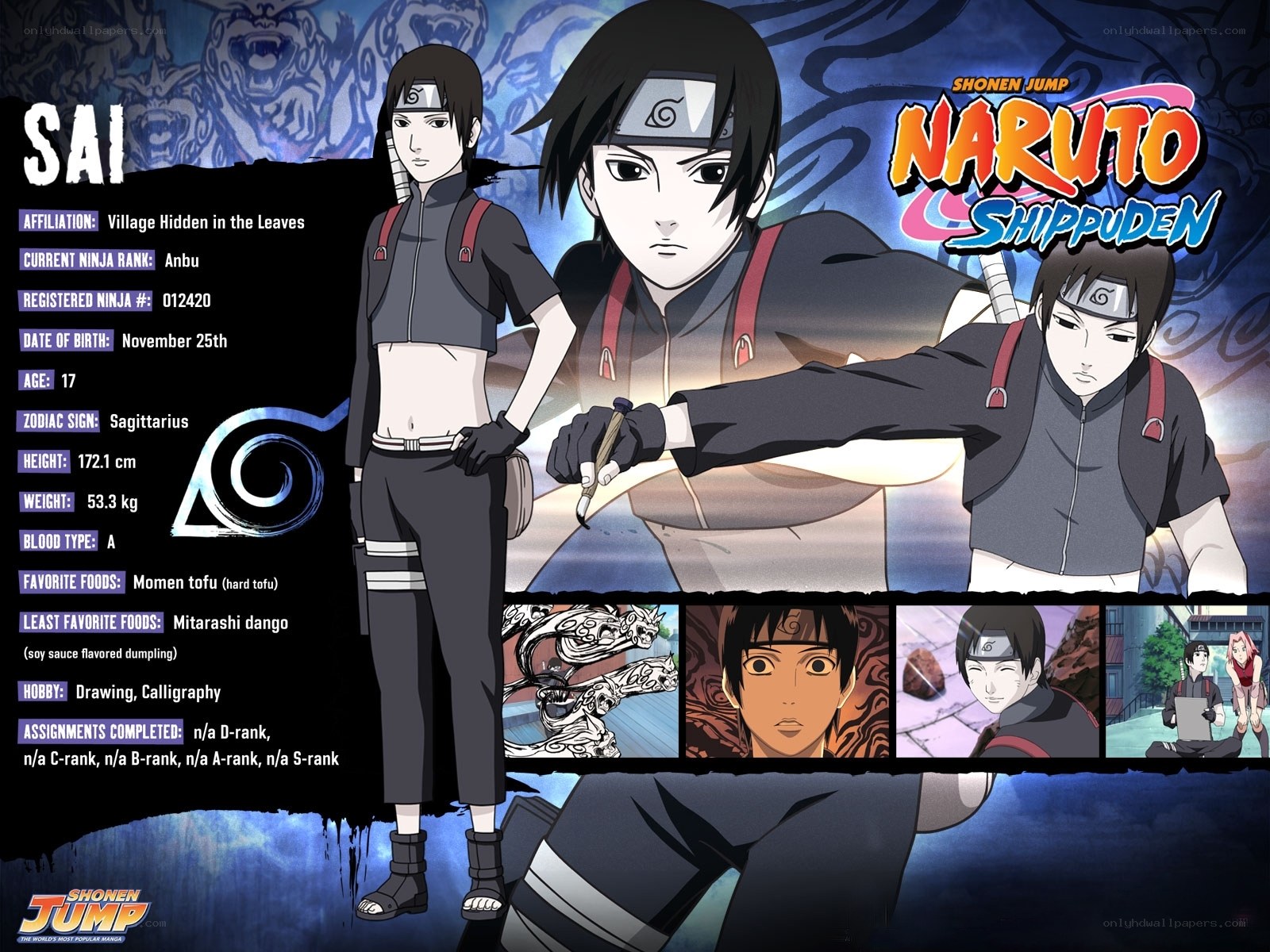 Sai character profile from Naruto Shippuden