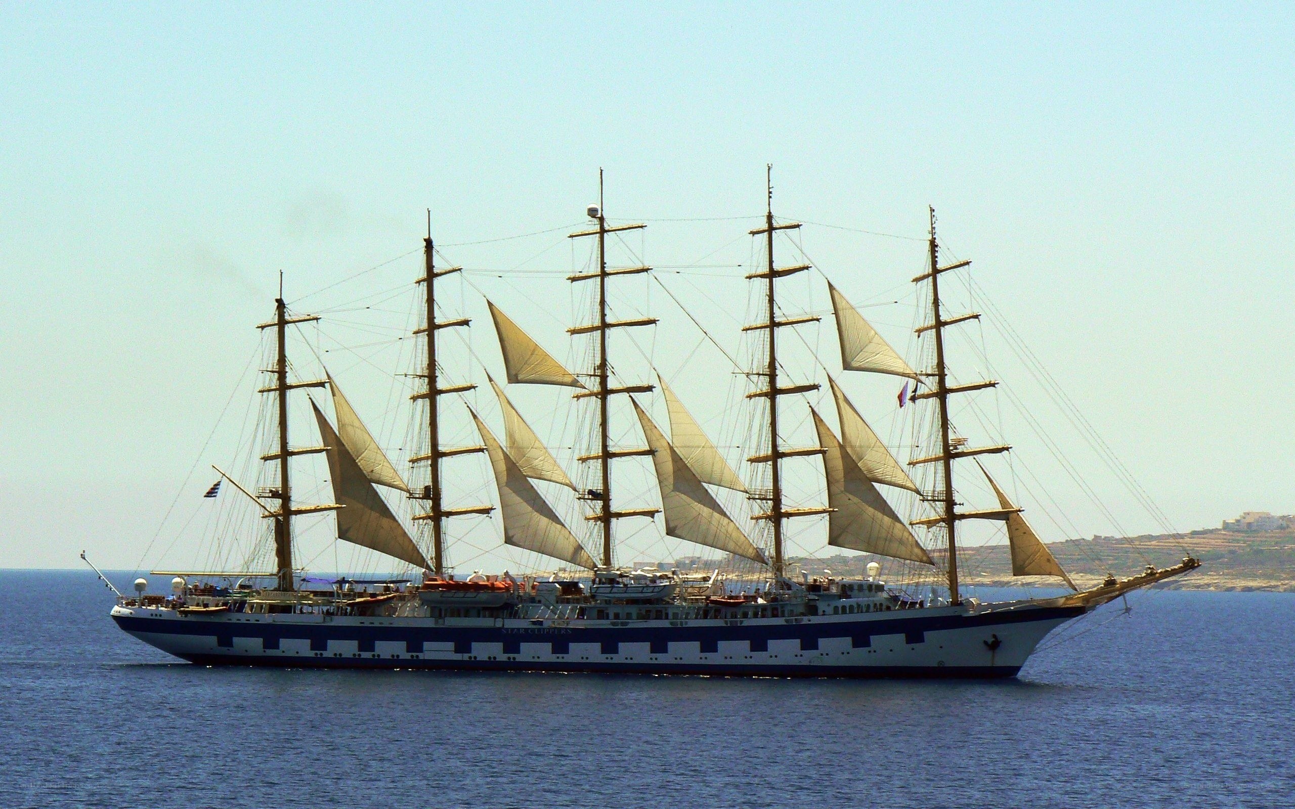 sail training ship at sea