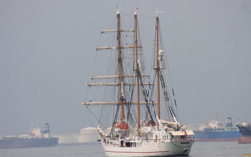 Sail Training Ship — White, Calm