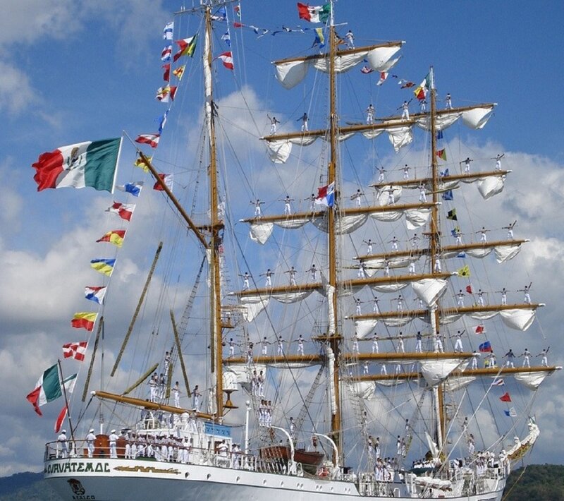 Sail Training Ship — White, Festive