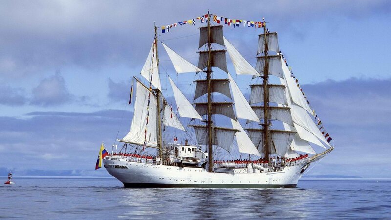 Sail Training Ship — White, Serene, Afternoon, Photograph, Sails