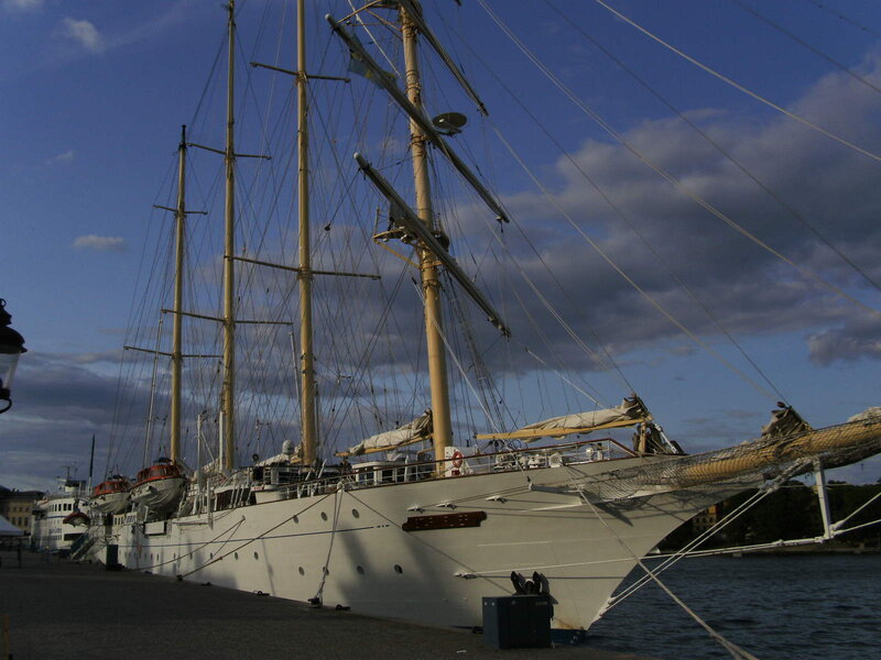 Sail Training Ship — White, Serene, Afternoon, Photograph