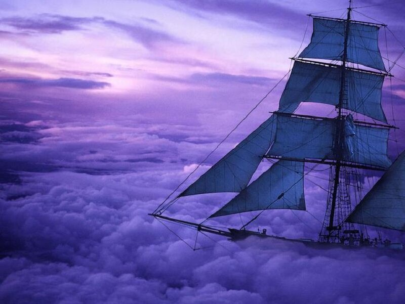 sailboat above the clouds