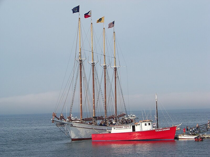 Sailboat and Fishing Boat