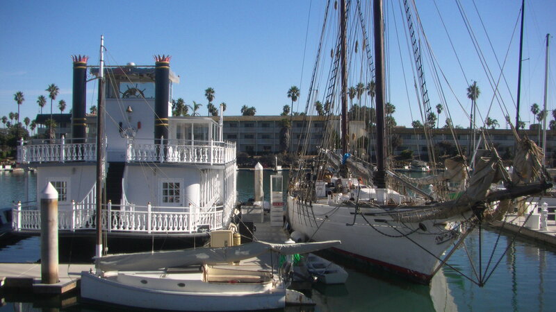 Sailboat and Paddlewheel Boat