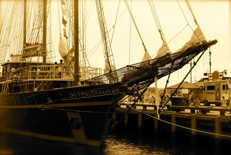 Sailboat at a dock