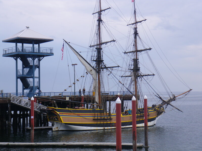 Sailboat at Dock — Blue, Calm, Afternoon