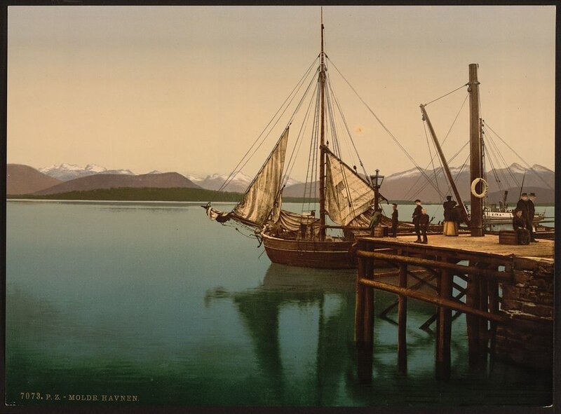 Sailboat at Molde Harbor