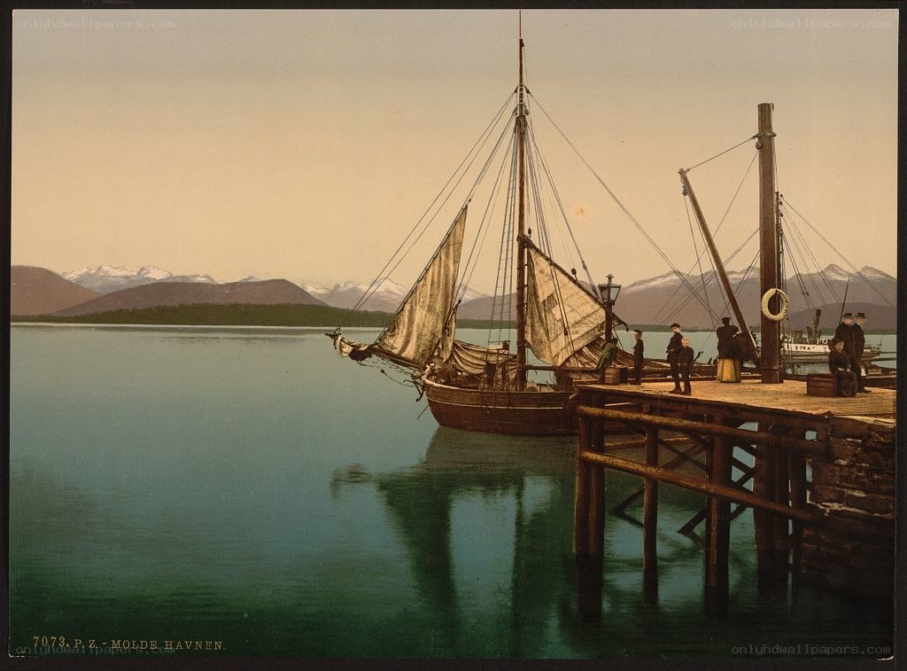 Sailboat at Molde Harbor