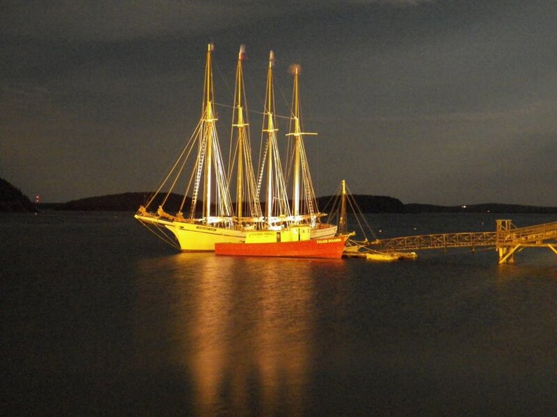 Sailboat at Night — Yellow