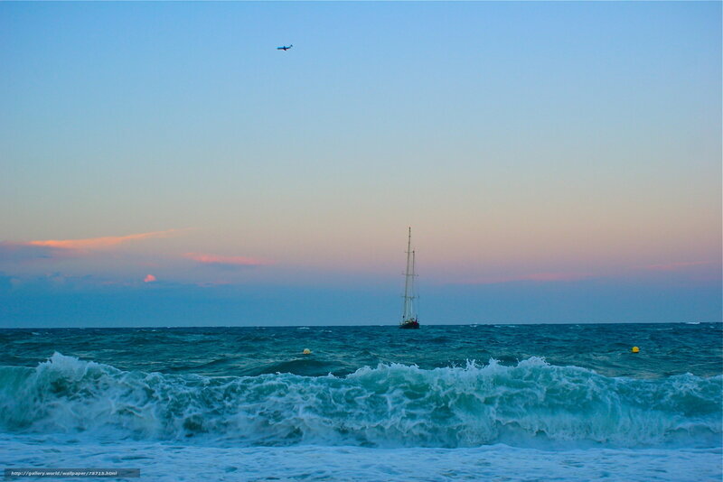Sailboat at sea during sunset