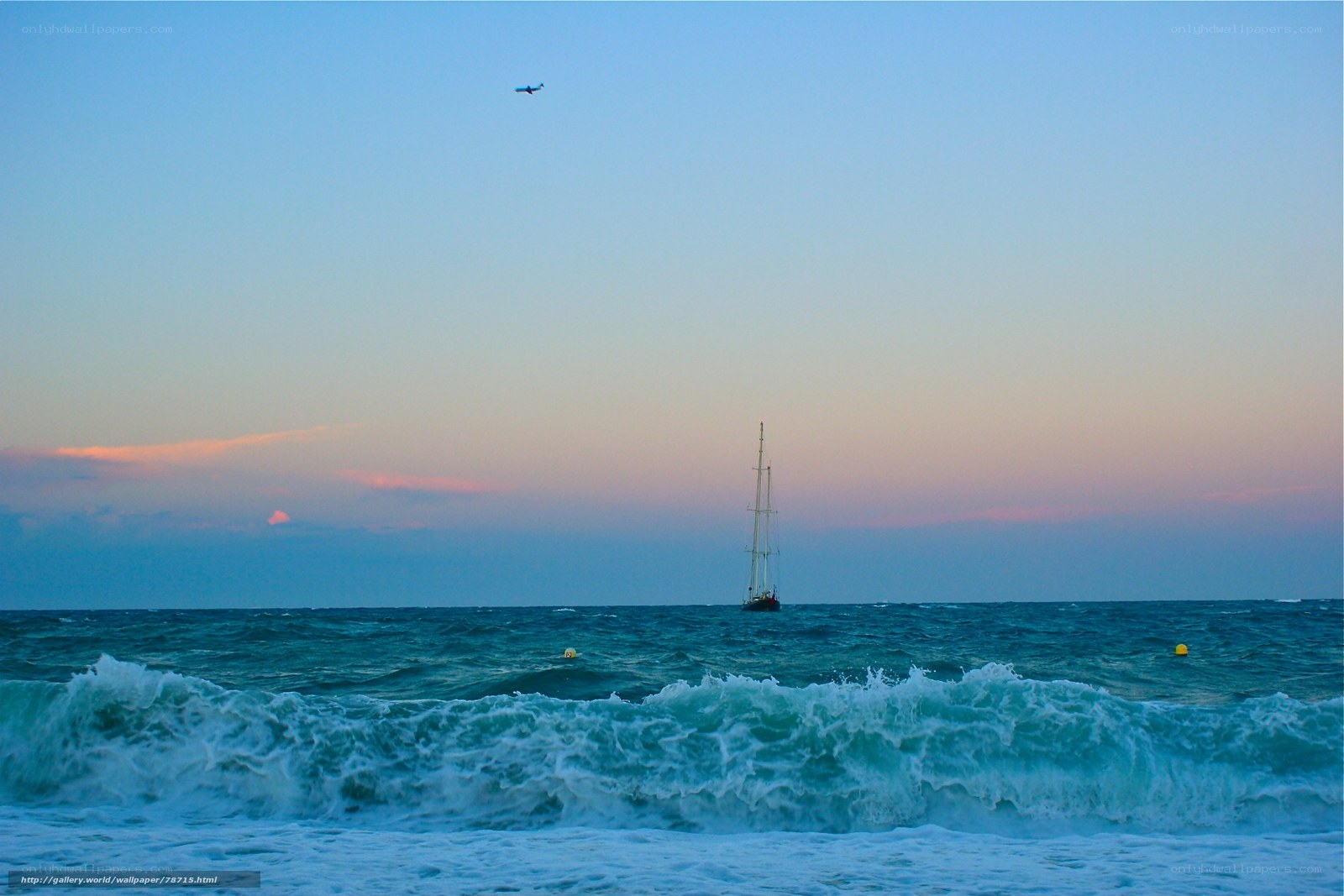 Sailboat at sea during sunset