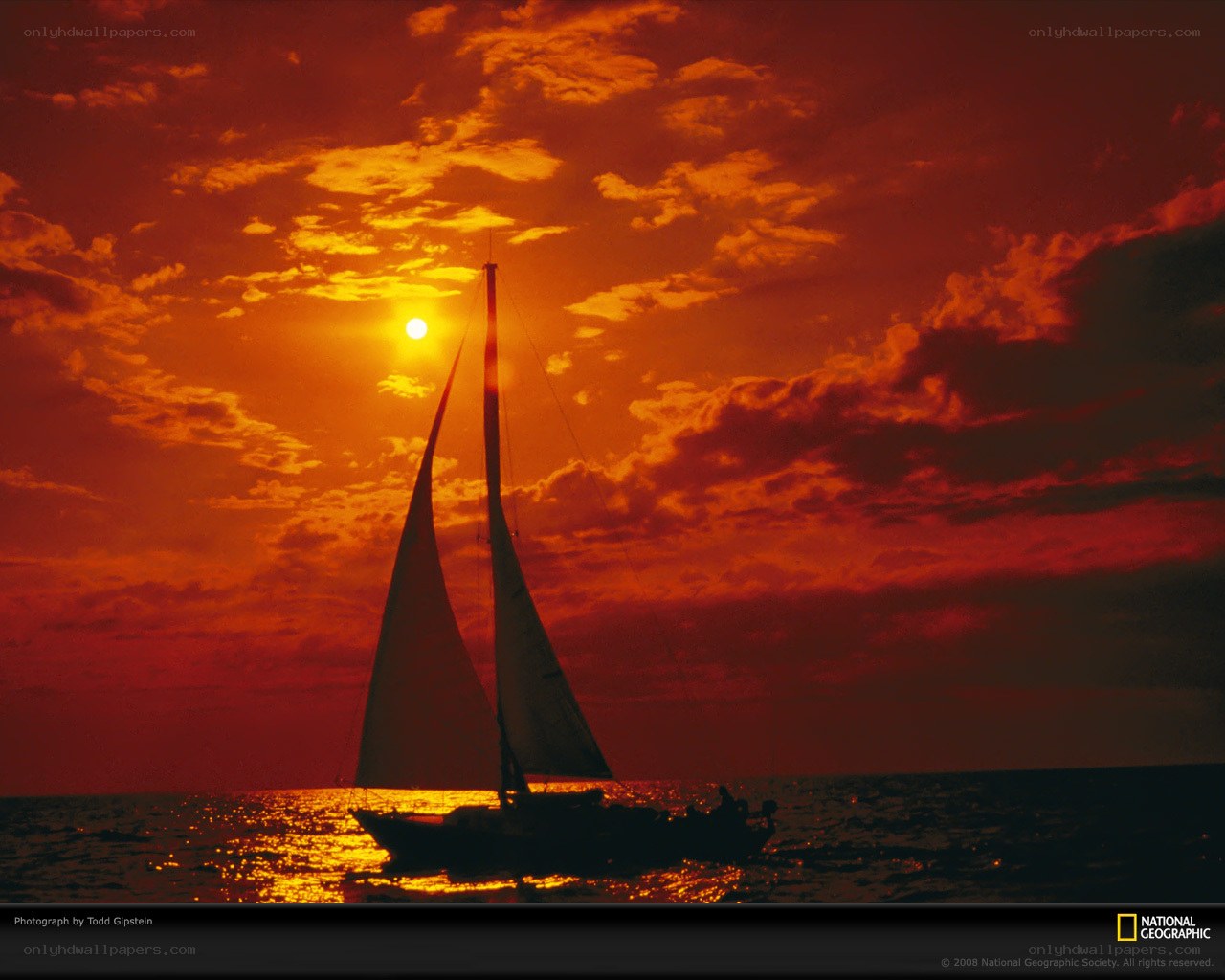 Sailboat at sunset