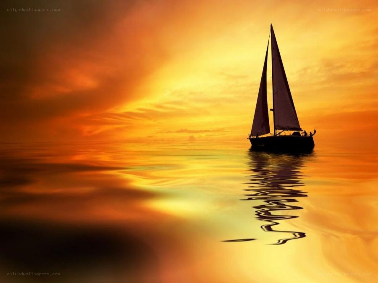 Sailboat at sunset