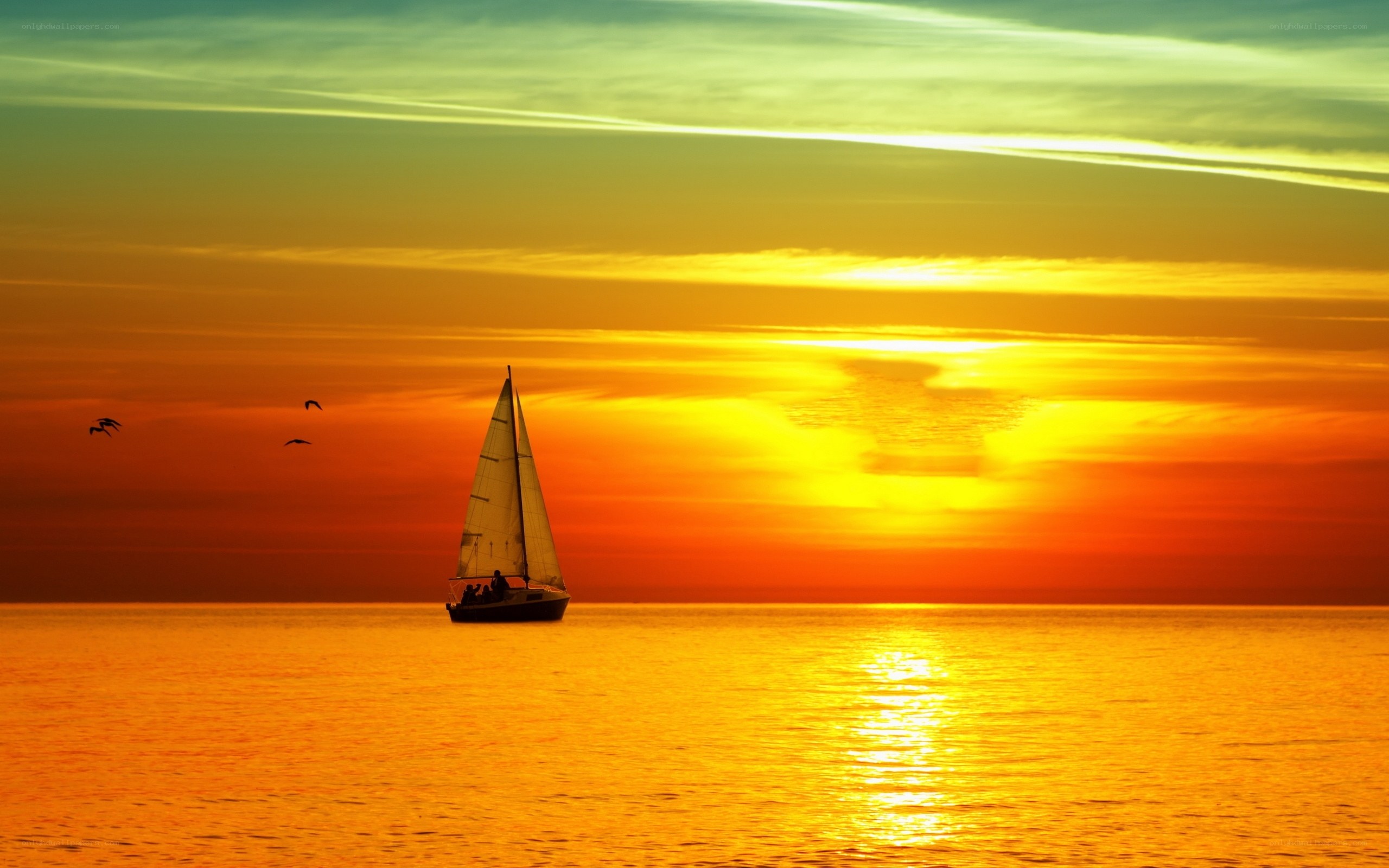 Sailboat at sunset