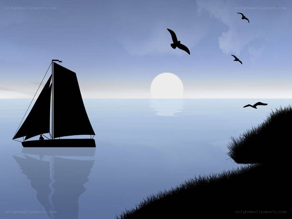 Sailboat at sunset