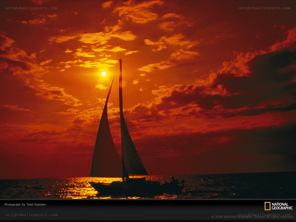 Sailboat at sunset