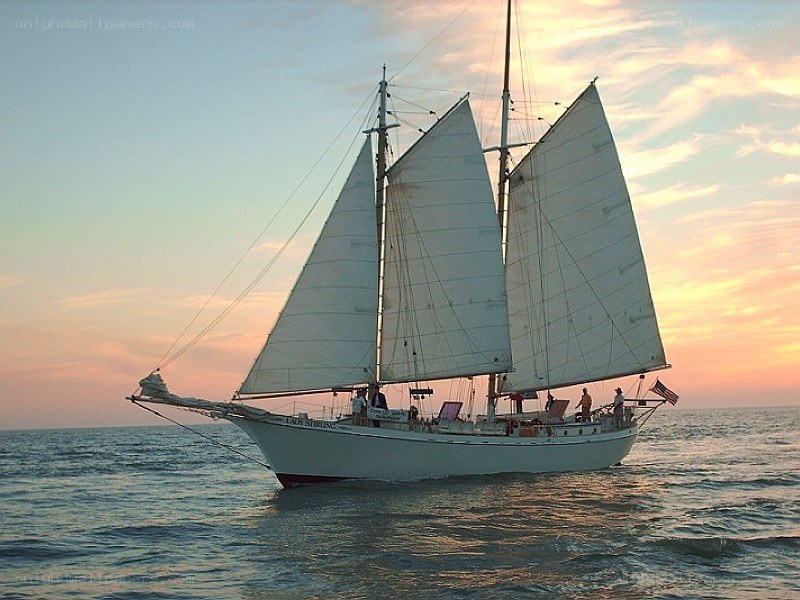 Sailboat at sunset