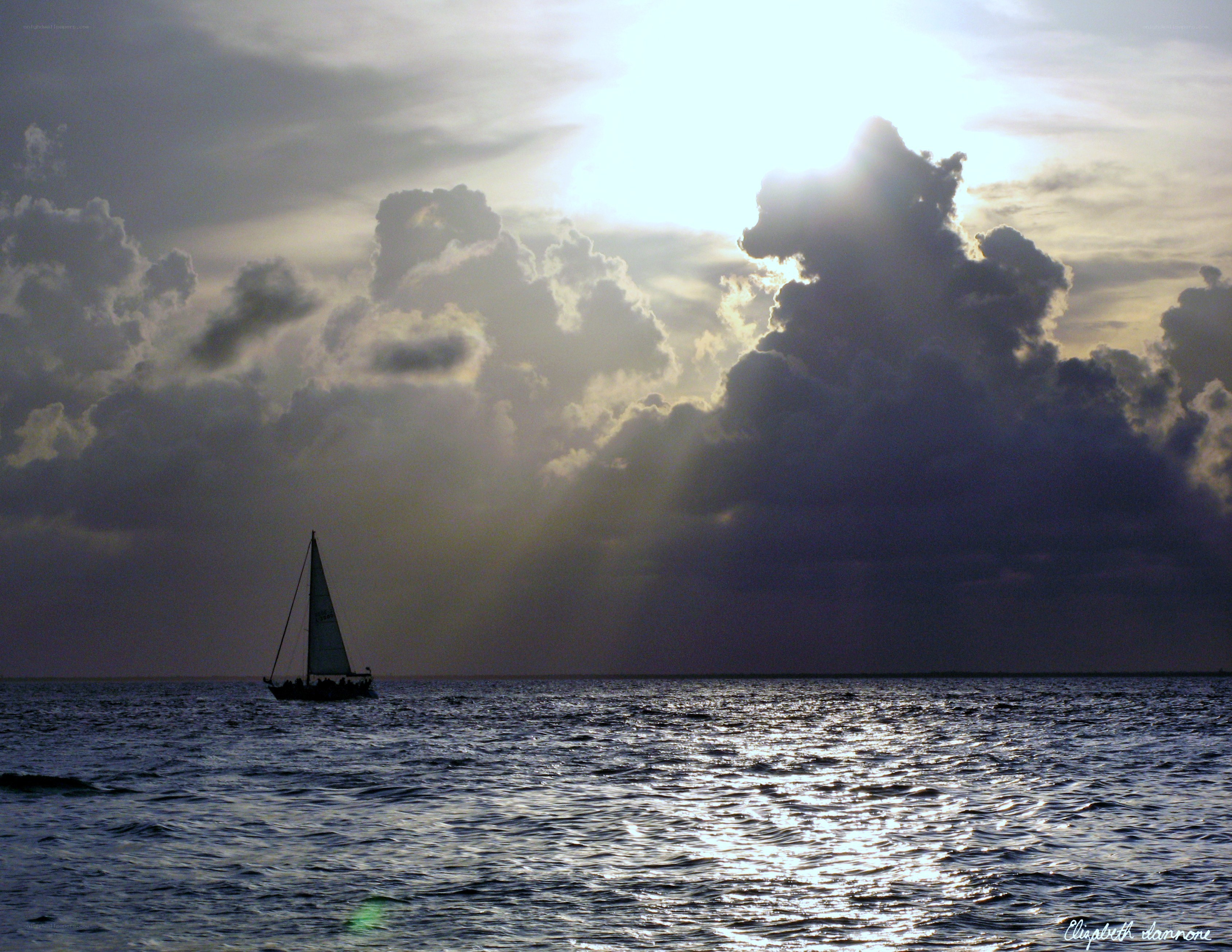 Sailboat at sunset