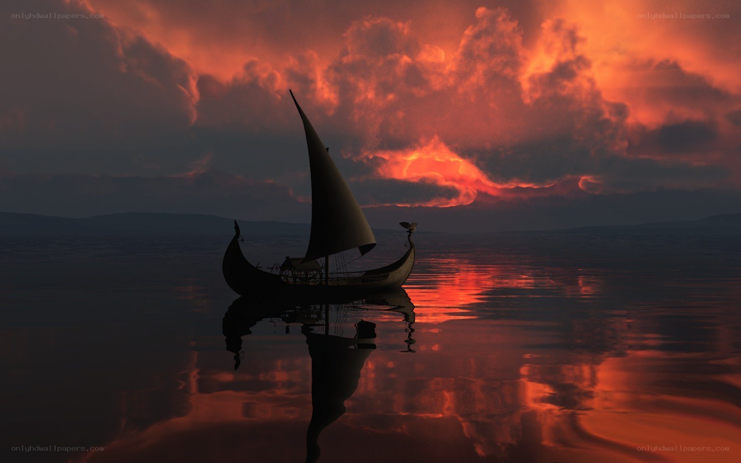 sailboat at sunset