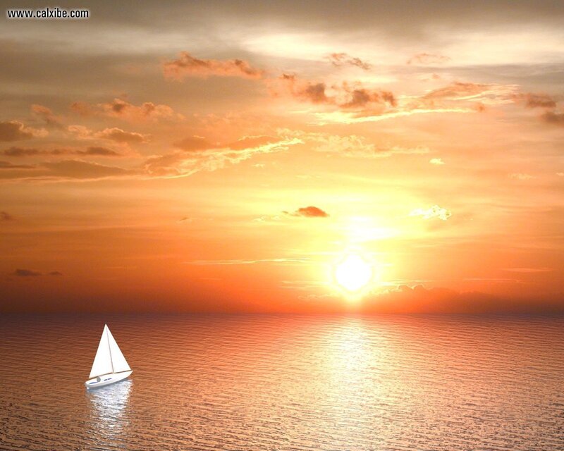 Sailboat at sunset