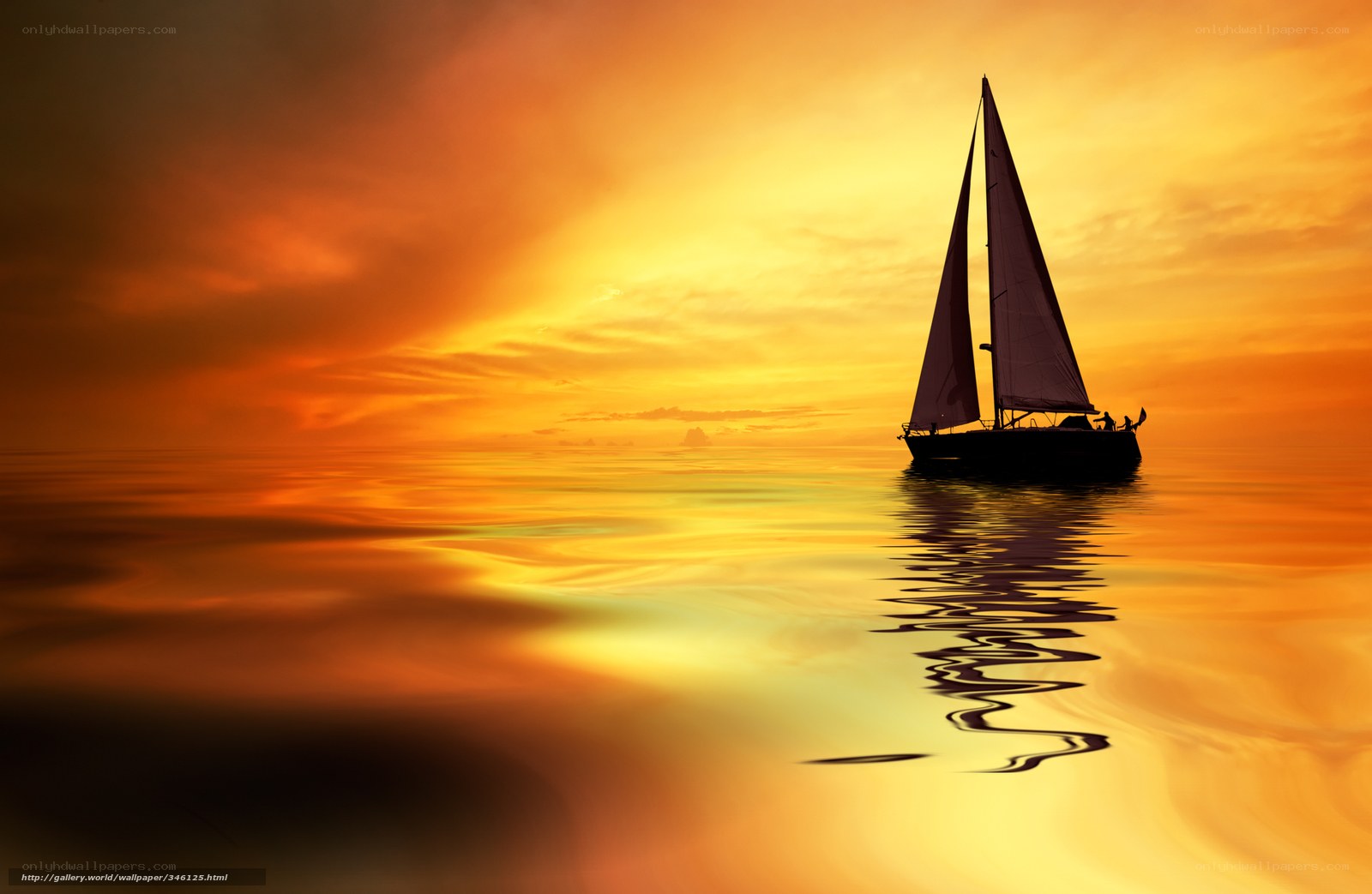 Sailboat at sunset