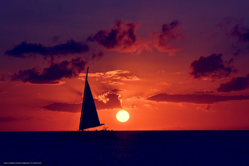 Sailboat at sunset