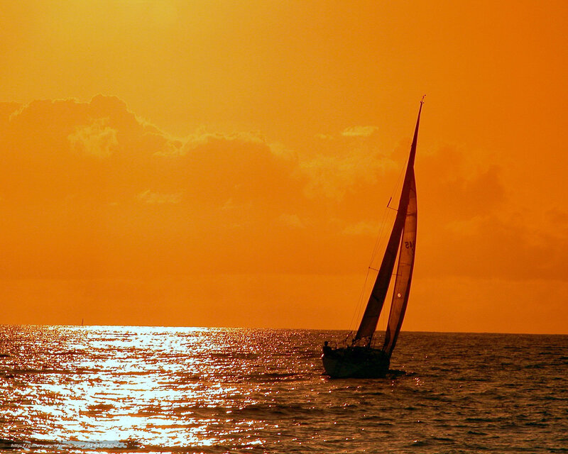 Sailboat at sunset