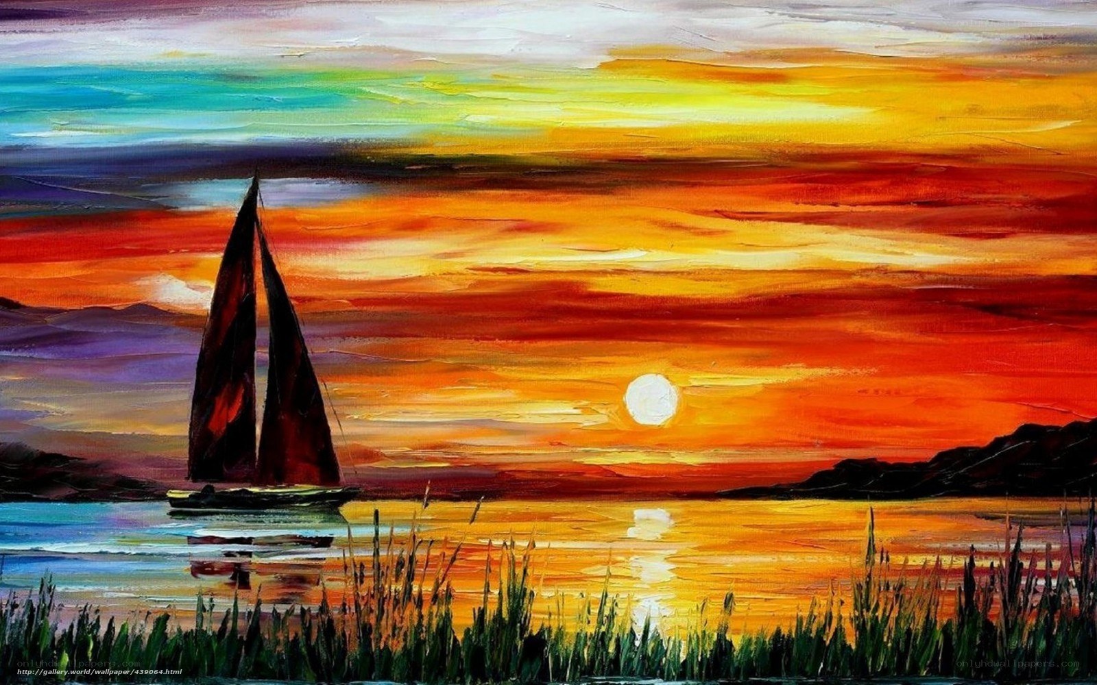 Sailboat at sunset