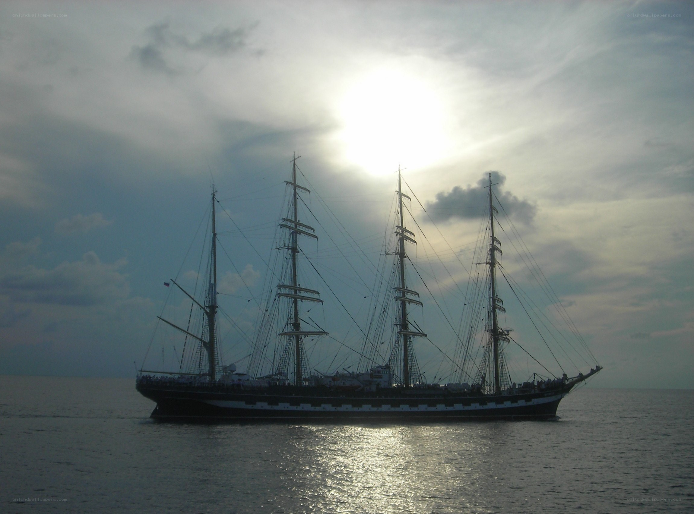 sailboat at sunset