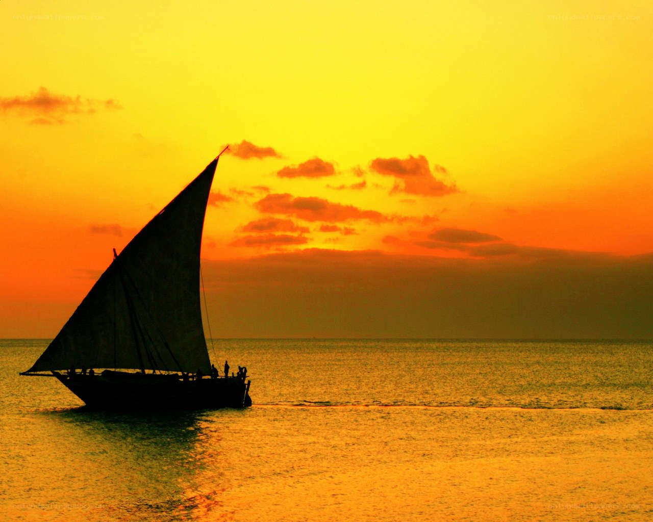 Sailboat at sunset