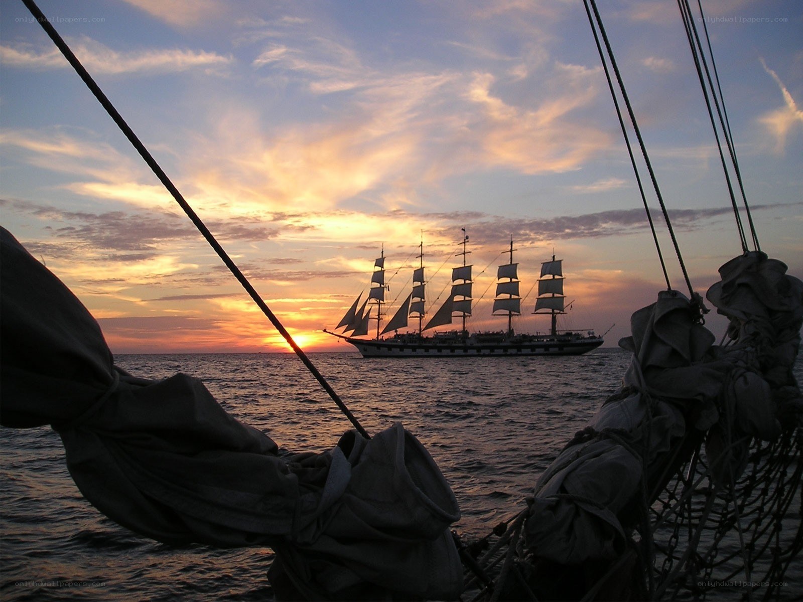 Sailboat at sunset