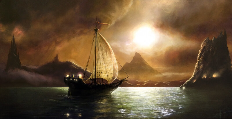 Sailboat at sunset