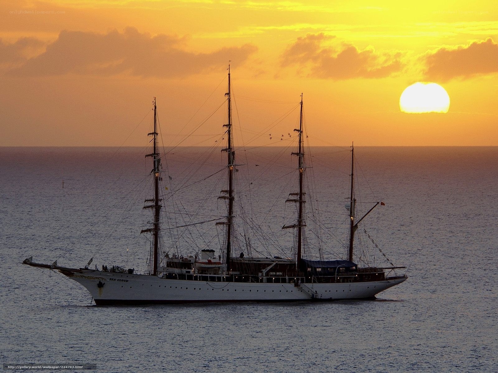Sailboat at sunset