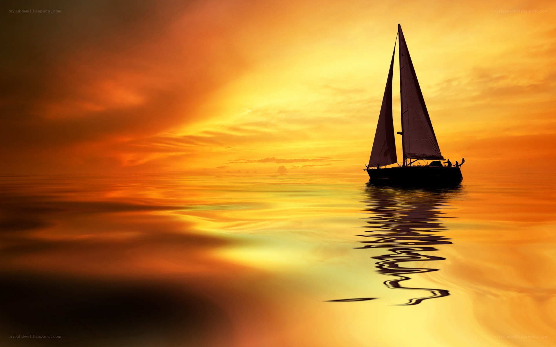Sailboat at sunset