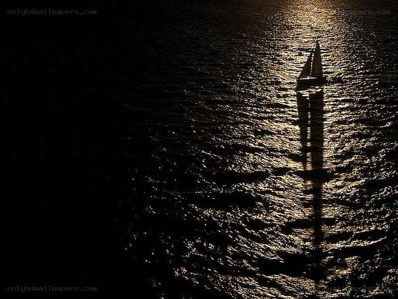 sailboat at sunset