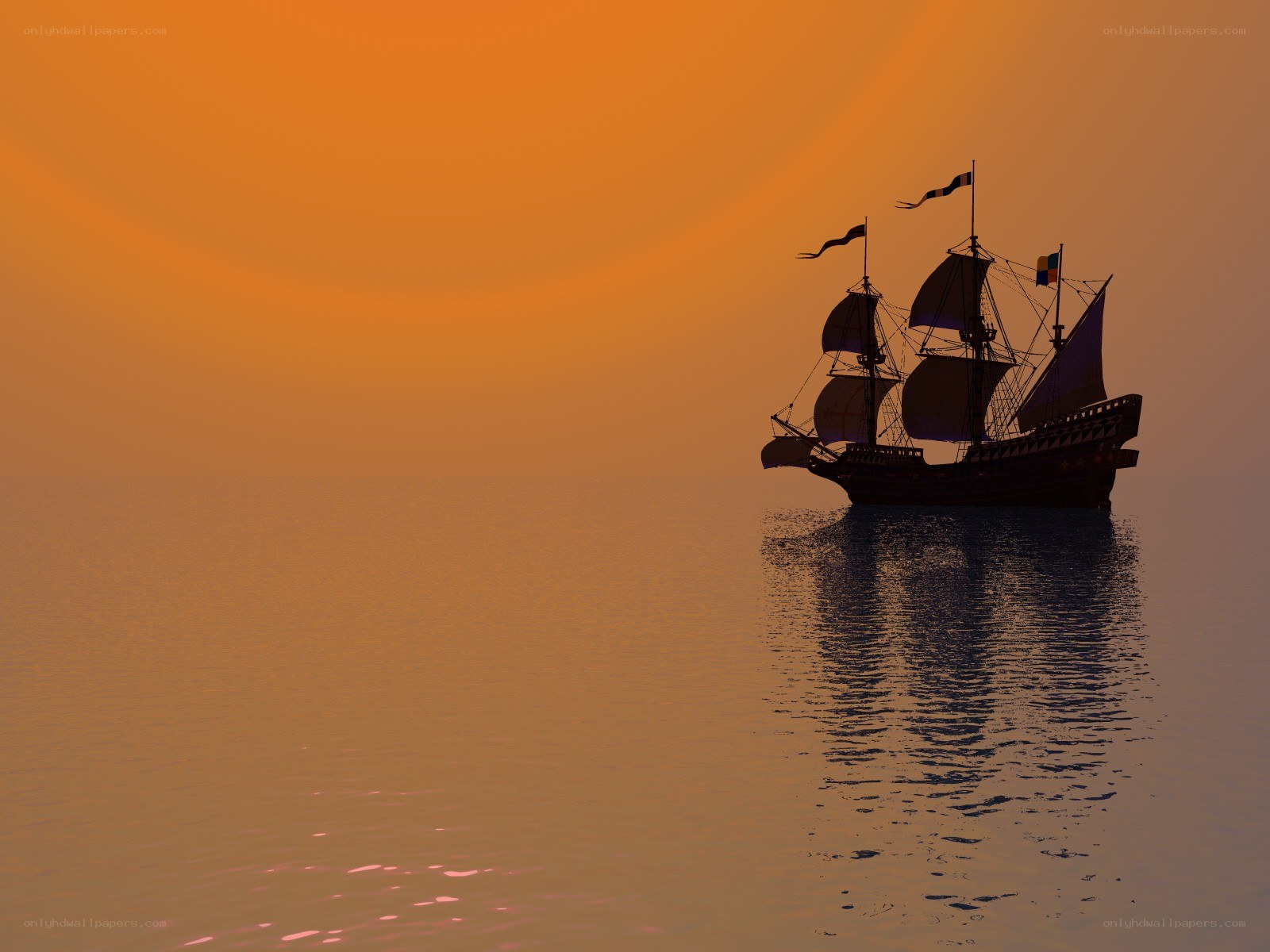 sailboat at sunset