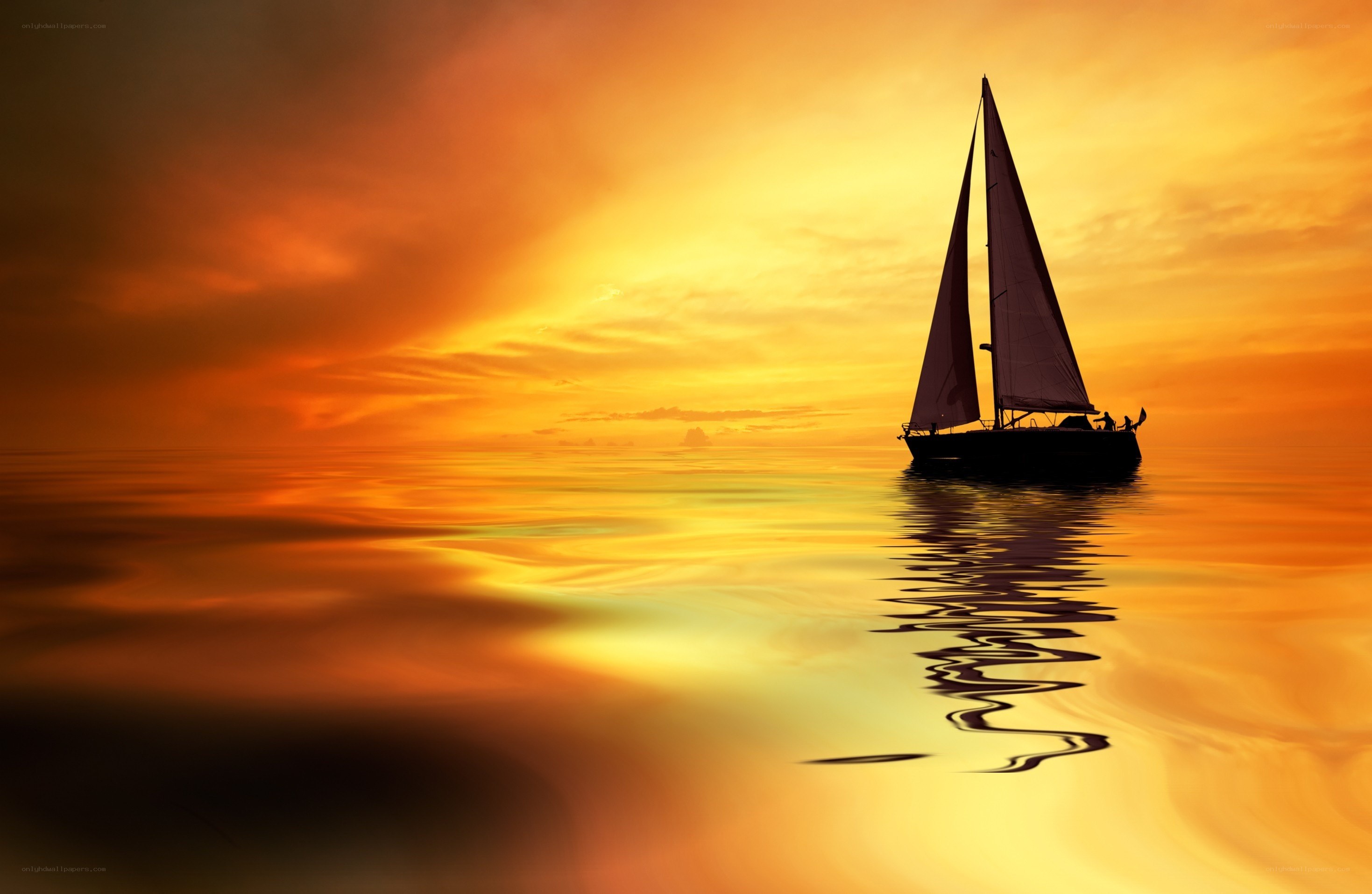 Sailboat at sunset