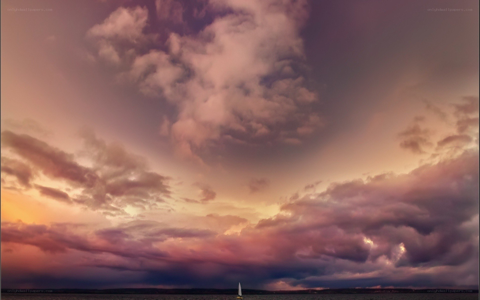 sailboat at sunset