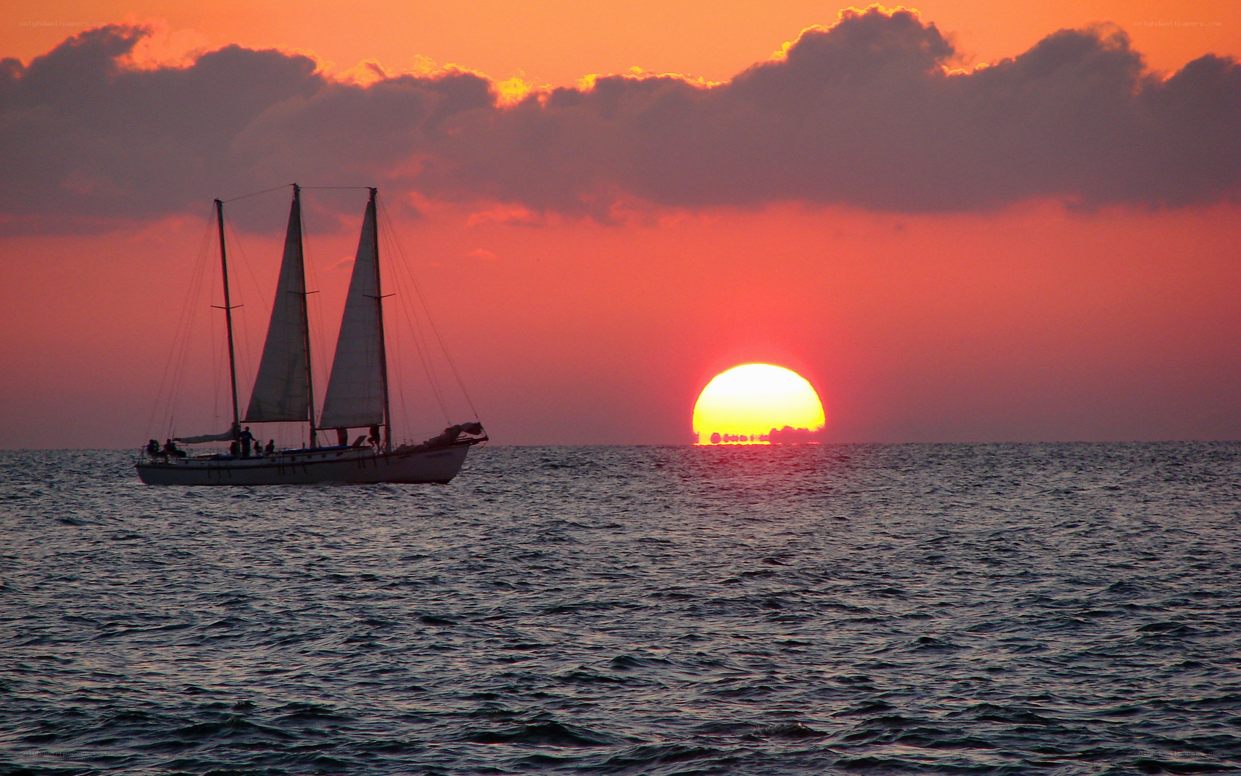 Sailboat at sunset